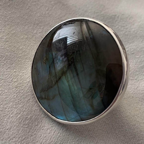 Charles Albert Labradorite & Sterling Ring - Picture 1 of 2